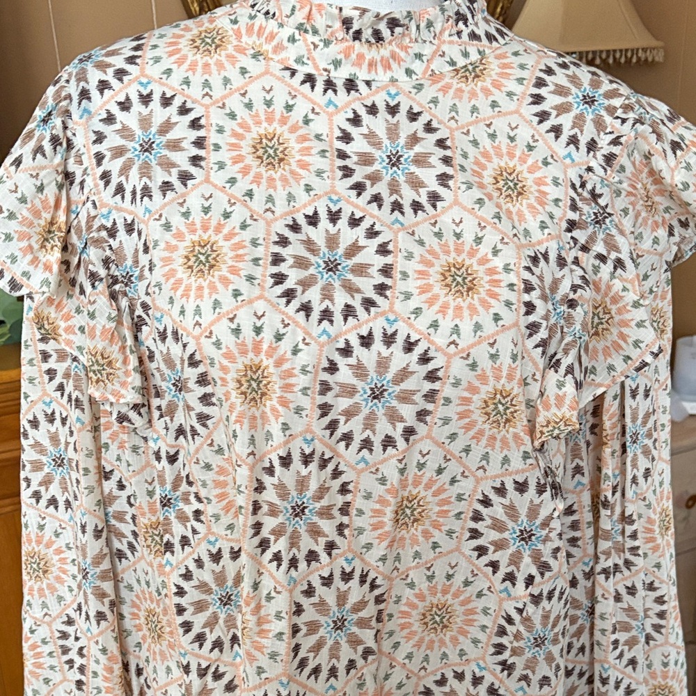 a.n.a Multicolor Geometric Blouse